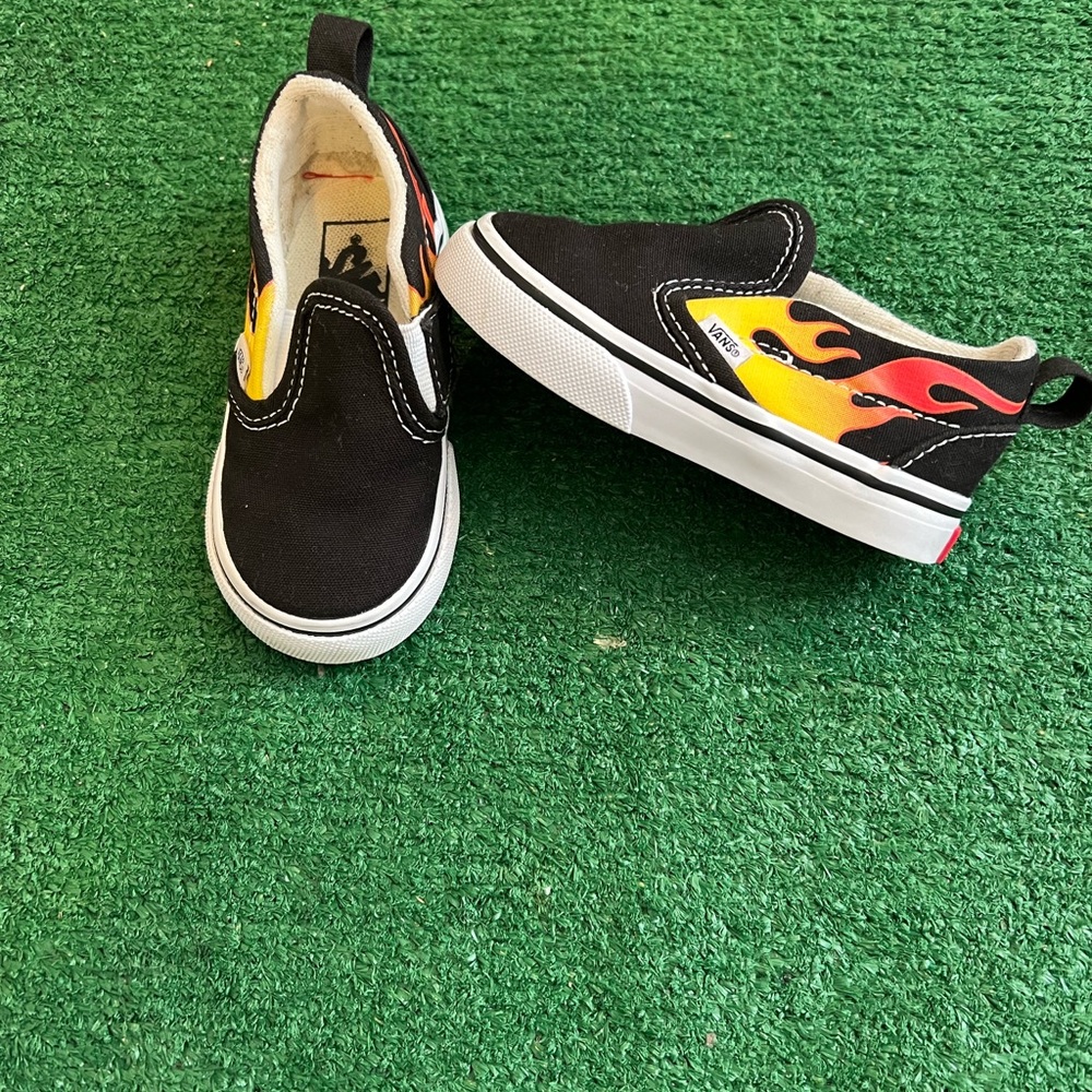 Vans flame slip on size 5.5C